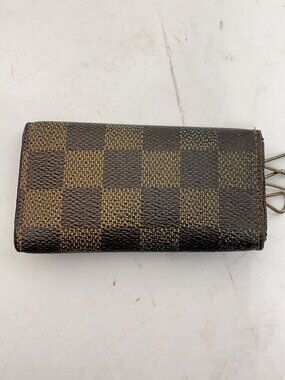 Louis Vuitton Brown Wallet Case Key Brown